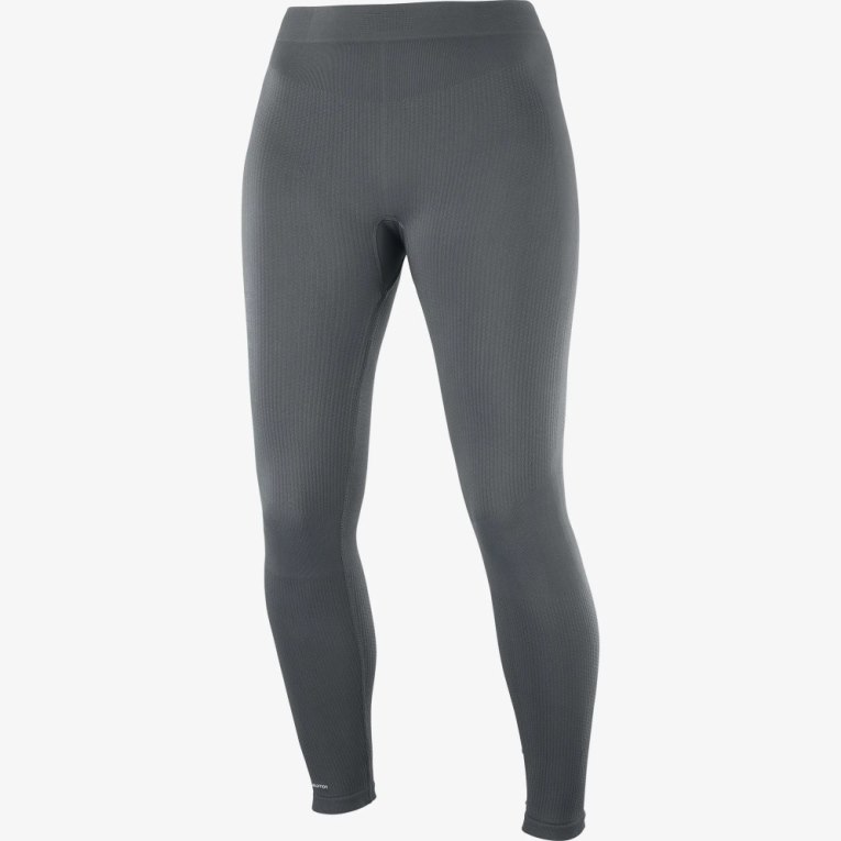 Calça Legging Salomon Essential Seamless Feminino Cinzentas Escuro | PT R21435